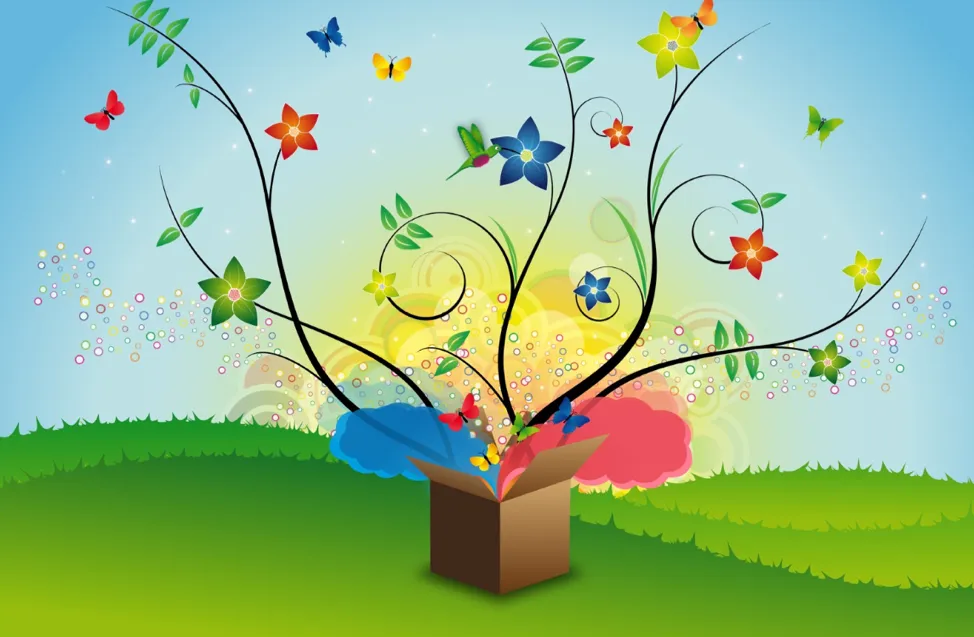 Magical thinking flowers box